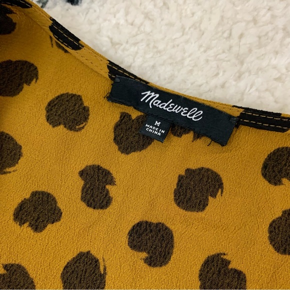 Madewell cheetah print short sleeve wrap blouse - Picture 3 of 6
